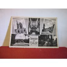 multiview, HULST, NETHERLANDS used vintage postcard 1942 pm =