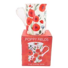 Poppy Fields Mug Fine China Mug 910 CM Ceramic Dishwasher & Microwave Safe Gift
