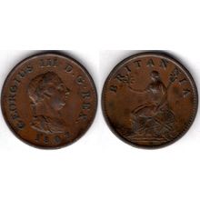 Great Britain. George III. Farthing 1807. dy23491