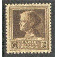 878 10c Jane Addams Fine MNH GA0427