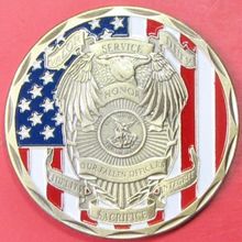 Fallen Police Officers. Challenge Coin. 1.50". 58b.