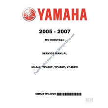 YAMAHA YP400T YP400V YP400W SERVICE MANUAL SCOOTER 390 PAGES IN ENGLISH