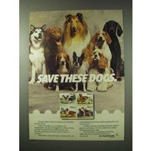 1984 U.S. Postal Service Ad - Save These Dogs