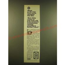 1966 Du-Pont T-Seal Transmission Sealer Ad - Phil Hill - Words to the wise