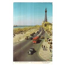 CENTRAL PROMENADE, BLACKPOOL. used vintage postcard by Jarrold 1961 pm =