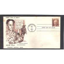 FDC Bazaar 1398 16c Ernie Pyle (Cachet-U/A) CV40274