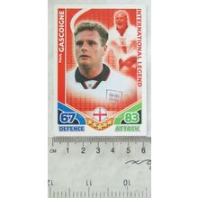 2010 Topps Match Attax World Cup Trading Card - England, Paul Gascoigne, legend