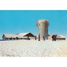 Junto A Torre Winter Traffic Snow Block Serra Da Estrela Portugal Map Postcard