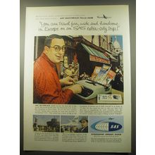 1959 SAS Scandinavian Airlines System Advertisement - Art Buchwald