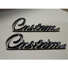 1968 Chrysler Newport Custom Emblems Pair OEM 2842795
