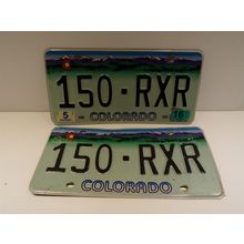 Colorado License Plates Pair 150 - RXR