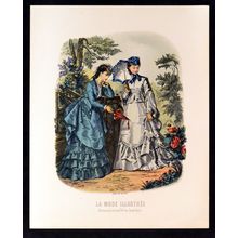 LA MODE ILLUSTREE - FASHION PLATE 1940s Sidney Z. Lucas ETCHING #11
