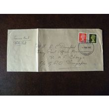 Great Britain 1970 Stampex Special Cancel Forces Mail RAF Changi Singapore