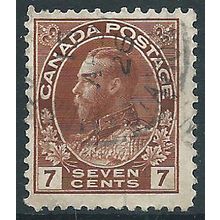 Canada 1924 SG251 7c Red-Brown Fine Used ....