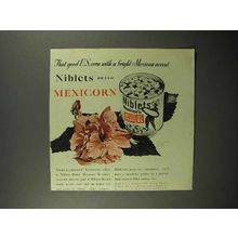 1942 Green Giant Niblets Mexicorn Corn Ad - Mexican