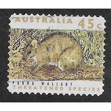 AUS 1992 45c (S/A) 'PARMA WALLABY'(PHOS BANDS)(LITHO) FINE USED (EBID60-036)