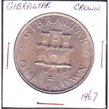 1967 Gibraltar 1 Crown Coin