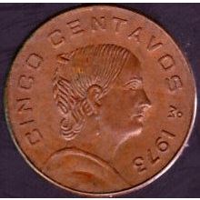 1973 Mexico 5 Centavos Coin
