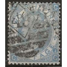 1867 SG118 2/- Dull Blue Good+ Used Check Letters “CG” . .