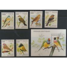 Togo Stamps Scott #1784 To 1789A, MNH, 1996 Birds Set With Souvenir Sheet