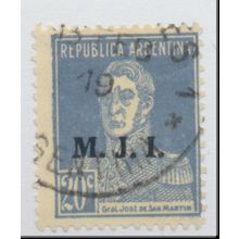 Argentina Stamp Scott #OD224, Used, Ministry of Justice Official