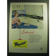 1958 Firth-Vickers Staybrite Stainless Steel Ad - Lucky Girl