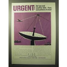 1964 GT&E DATACOL Ad - Sea and Weather Data