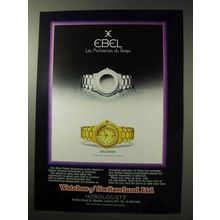 1986 Ebel Discovery Watch Ad - Les Architectes du Temps