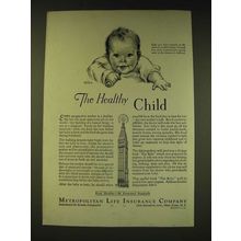 1936 Metropolitan Life Insurance Company Ad - The Healthy Child