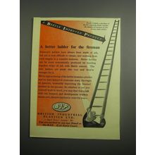 1948 BIP British Industrial Plastics Ad - A better ladder for the fireman