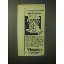1948 Plummer Ltd King Size Hollow-stem Beer Glass Advertisement