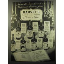 1952 Harvey's sherries & Ports Ad - For over 150 years favored