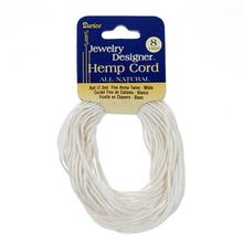 Hemp Cord - 6 Strand - Fine - White - 8 yards
