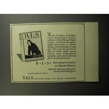1956 Yale University Press Book Ad - RLS Stevenson's letters to Charles Baxter