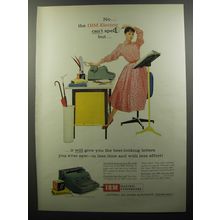 1956 IBM Electric Typewriter Ad - No.. the IBM Electric can't spell