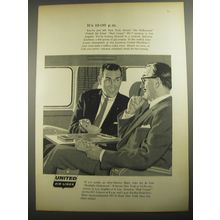 1956 United Air Lines Ad - It's 12:06 p.m.