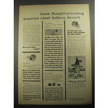 1956 Aalborg Akvavit Ad - Some thought-provoking enquiries about Aalborg Akvavit