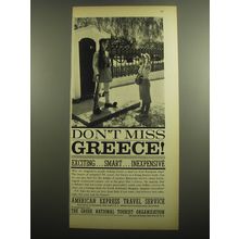 1960 Greek National Tourist Organization and American Express Travel Service Ad