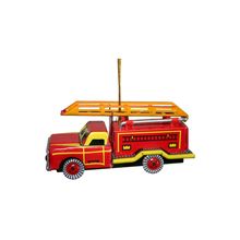 AT3 - Collectible Tin Ornament - Fire Truck - 1.5"H x 1.25"W x 3.25"D