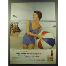 1960 Rheingold Beer Ad - Over and over, millions say: My beer is Rheingold
