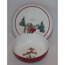 Pottery Barn Kids Rudolph 2-Piece Melamine Tableware Set