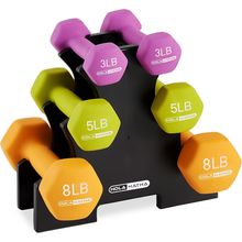 Holahatha Neoprene Dumbbell Free Hand Weight Set with Rack, Ideal for Home Exerc