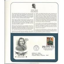 CIVIL WAR series CLARA BARTON ' OFFICIAL FIRST DAY of ISSUE ' (1995)