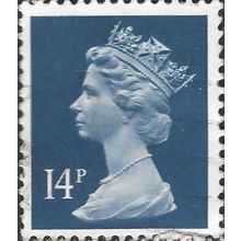 GB, Queen Elizabeth Machin, dark blue 1988, 14p, #4