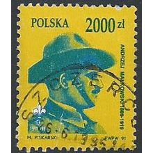 Mi 3358: 2000 Zl. reddish yellow/deep green-blue 80th Ann. of Scouting in Poland