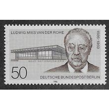 BERLIN - 1986 U/M 50pf ' L. M. VAN DER ROHE' (EBID66-059)