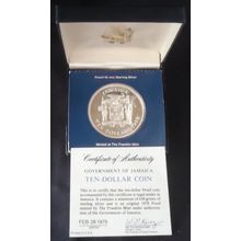 1978 Jamaica 10 Dollars Silver Proof Coin Unity