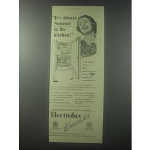 1954 Electrolux Refrigerator Ad - It's always summer in the kitchen