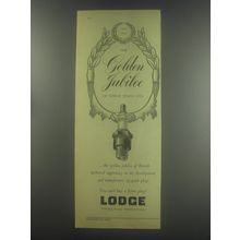 1954 Lodge Spark Plugs Ad - The Golden Jubilee
