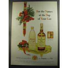 1952 Seagram's Gin and V.O. Whisky Ad - For the names at the top of your list